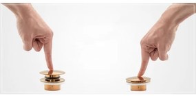 REA-A8585 - Mosdó leeresztő CLICK-CLACK, átmérő 6,4 cm, szálcsiszolt arany