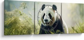 Kép - Panda (órával) (90x30 cm)