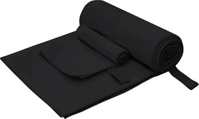 vidaXL Sporttörölköző Szett 2 pcs Fekete szövet