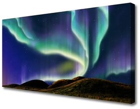 Vászonkép Northern Lights Landscape 125x50 cm