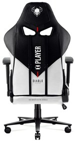 Diablo X-Player 2.0 szövet gamer szék Átlagos méret: fehér-fekete Diablochairs