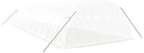 fehér acélvázas melegház 48 m² 12 x 4 x 2 m