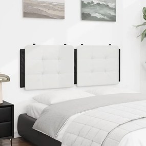 fehér és fekete műbőr fejtámla párna 140 cm