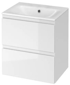 Cersanit Moduo, falra szerelhető mosdószekrény + mosdó 50cm, fehér fényes, S801-312-DSM
