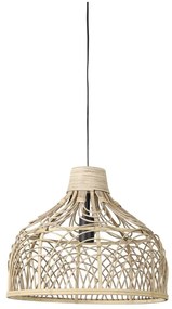 Natúr színű mennyezeti lámpa rattan búrával ø 42 cm Pocita – Light &amp; Living