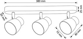 Brilagi - NUGGET spotlámpa 3xGU10/30W/230V fekete/arany