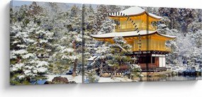 Kép - Kinkakuji, Japán (órával) (90x30 cm)
