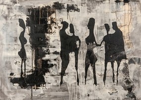 Poszter 59,4x42cm Szürke emberek