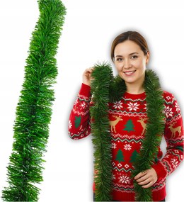 Karácsonyi Karácsonyfa Füzér 5m 7 cm Karácsonyfa Lánc Zöld 500 cm