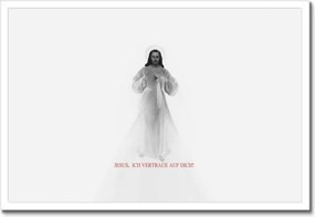 Poszterek keretben 60x40 Jesus Ich vertraue Dich