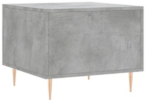 betonszürke szerelt fa dohányzóasztal 50 x 50 x 40 cm