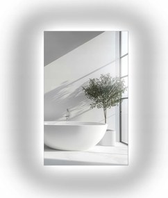 Téglalap alakú tükör Agis Led háttérvilágítással 80x120cm