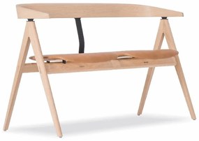 Ava tölgyfa pad bőr ülőkével - Gazzda