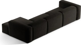 Fekete sarokkanapé (jobb oldali-heverő résszel) Bergamo – Cosmopolitan Design