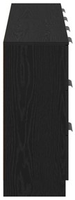 Pultok 2 db Fekete Ötcsokor 60x30x70 cm Mérnöki Fa