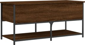 vidaXL barna tölgyszínű szerelt fa tárolópad 100 x 42,5 x 47 cm