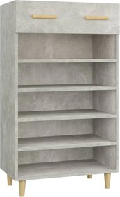 vidaXL betonszürke szerelt fa cipőszekrény 60 x 35 x 105 cm