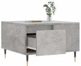 Betonszürke szerelt fa dohányzóasztal 55x55x36,5 cm