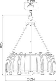 Quoizel loft függeszték wood hollow fekete falusias elsqz-wood-hollow-5p