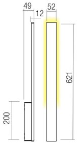 Redo 90869 - REFLEXA LED kültéri fali lámpa/6W/230V IP54 fehér