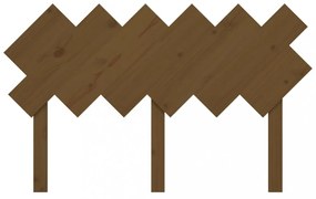 mézbarna tömör fenyőfa ágyfejtámla 132x3x81 cm