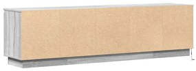 TV szekrény LED Szürke Sonoma 180x38x49 cm Szerelt fa