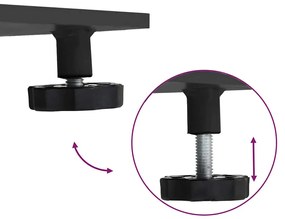 Napernyőtalp Fekete 100 x 100 x 4 cm Acél