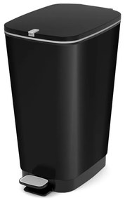 Matt fekete műanyag pedálos szemetes 50 l Chic Bin – KIS