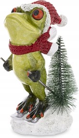 Karácsonyi figura béka karácsonyfa Mikulás