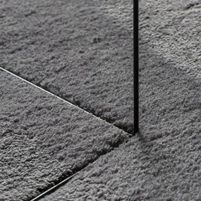 HUARTE antracit rövid szálú puha és mosható szőnyeg Ø 200 cm