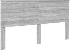 vidaXL Fejtámla fejtámlával Szürke Sonoma 180 cm Faanyag