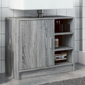 Szürke sonoma színű szerelt fa mosdószekrény 63 x 29 x 55 cm