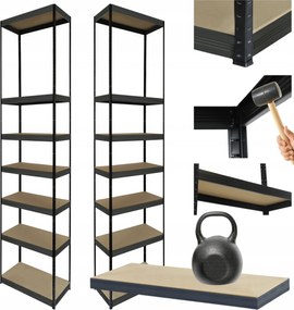 Tárolószekrény fém állvány Helios 270x45x45cm 7Px175kg 300EZER Komb