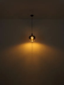 Globo 15548S - Állólámpa MAXY 1xE27/40W/230V fekete/füstös