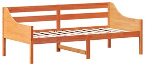 kanapéágy ágy matrac viaszbarna 75x190 cm tömör fa fenyőfa
