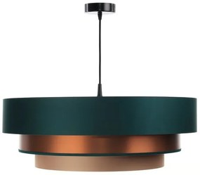 TRINITI függeszték 1xE27/60W/230V zöld/réz, kábellel