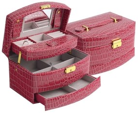Ékszerdoboz JK Box SP-656/A6 piros-rózsaszín