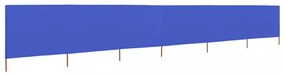 azúrkék 6-paneles szövet szélfogó 800 x 80 cm