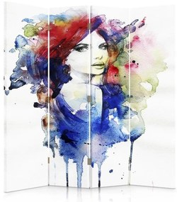 Gario Paraván Akvarell nok Méret: 145 x 170 cm, Kivitelezés: Forgó paraván 360°