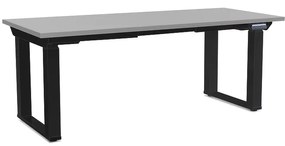 OfficeTech Strong állítható magasságú asztal 180 x 80 cm, fekete alap, világos szürke