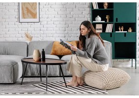 Knit bézs párna és puff - Bonami Essentials