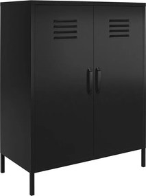Fekete fém szekrény 40x102x80 cm Mission District – Støraa