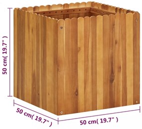 tömör akácfa kerti magaságyás 50 x 50 x 50 cm