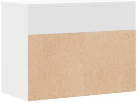 fehér szerelt fa cipőtároló pad 60 x 30 x 45 cm