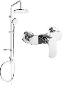 Mexen Erik fali zuhanykészlet esőztetővel és Milo zuhanycsappal, króm - 71340205-00