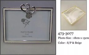 Üveg Képkeret Szívekkel Menyasszonyoknak Esküvő 18x13cm