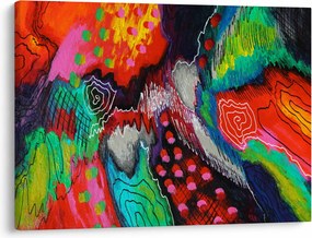 Absztrakt kép - színek (70x50 cm)