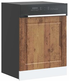vidaXL mosogatógép panel Porto régi fa 60x1,5x67 cm műanyag fa