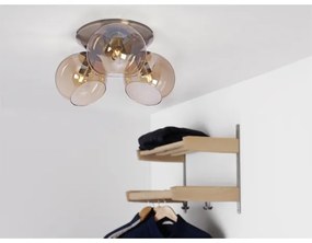 Cottex P2423AA - CAPELLA mennyezeti lámpatest 3xE14/40W/230V, átmérő 37 cm, füstszínű/barna