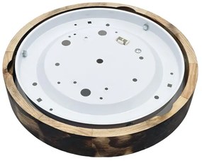 Brilagi - Mennyezeti lámpa CARVALHO SLIM SMOKEY 1xE27/60W/230V tölgy, átmérő 27,5 cm